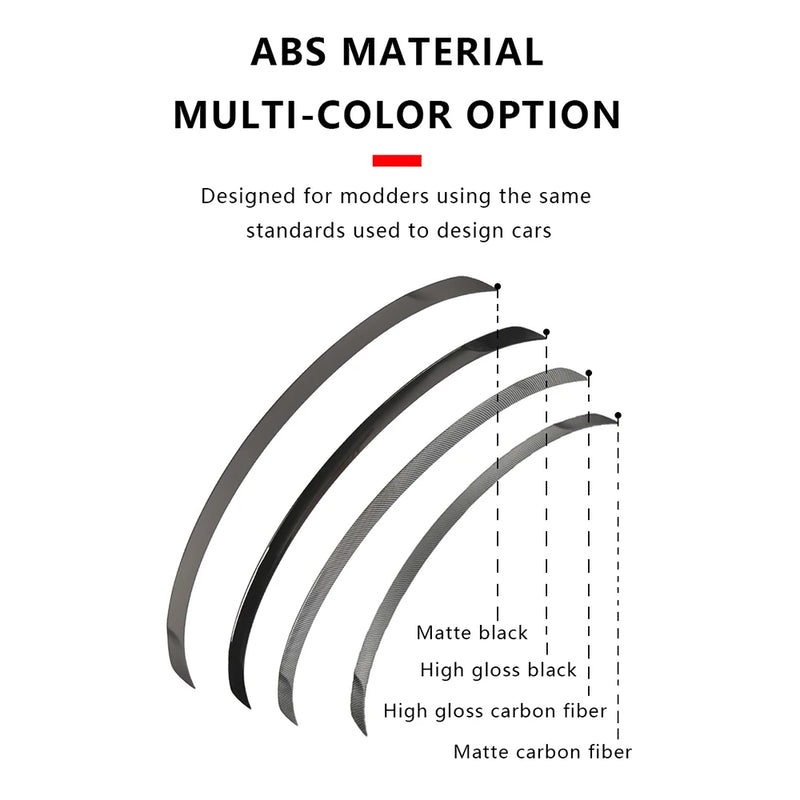 Tesla Model Y Rear Spoiler Carbon Fiber ABS Trunk Wing Lip