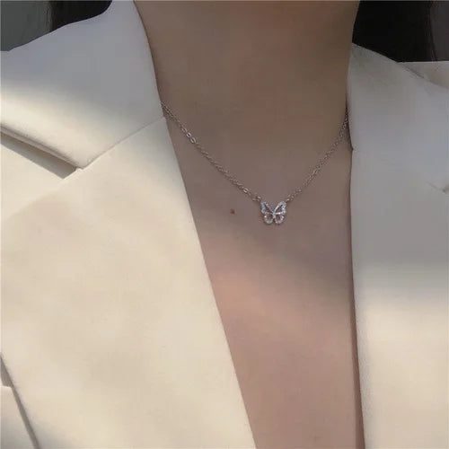 Women's Pearl Necklace Gold Beads Double Layer Chain Choker