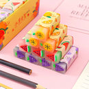 3pcs Cartoon Fruit Eraser Set Cute Pencil Erasers For Kids