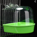 Clear Hanging Bird Bath For Parakeet Canary Budgerigar Cockatiel