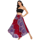 Boho Maxi Skirt Women Vintage Two Way Wear Beach Dress Skirt