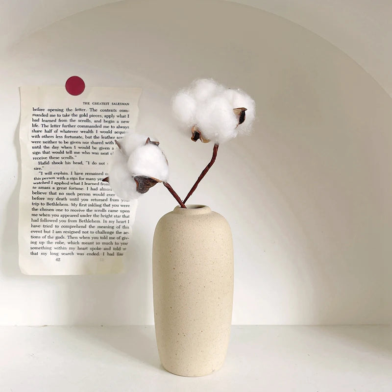 Ceramic Vase White Nordic Flower Pot Decorative Home Decor