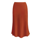 Women's High Waist Satin Skirt A-Line Glossy Solid Color