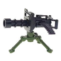 WWII Military Building Blocks Toy Soldier Figure With Machine Gun Mortar