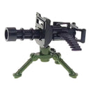 WWII Military Building Blocks Toy Soldier Figure With Machine Gun Mortar