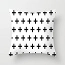 Black And White Geometric Cushion Cover Cube Letter Print Sofa Pillow