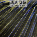 Gradient Pleated Glitter Mesh Fabric Gray Soft Shiny Textile For Sewing