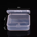 Mini Translucent Storage Box Rectangular Dustproof Jewelry Case Container