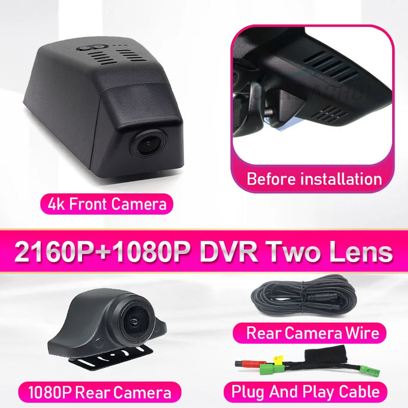 Volvo XC40 Dash Cam Front And Rear WIFI Car DVR Recorder
