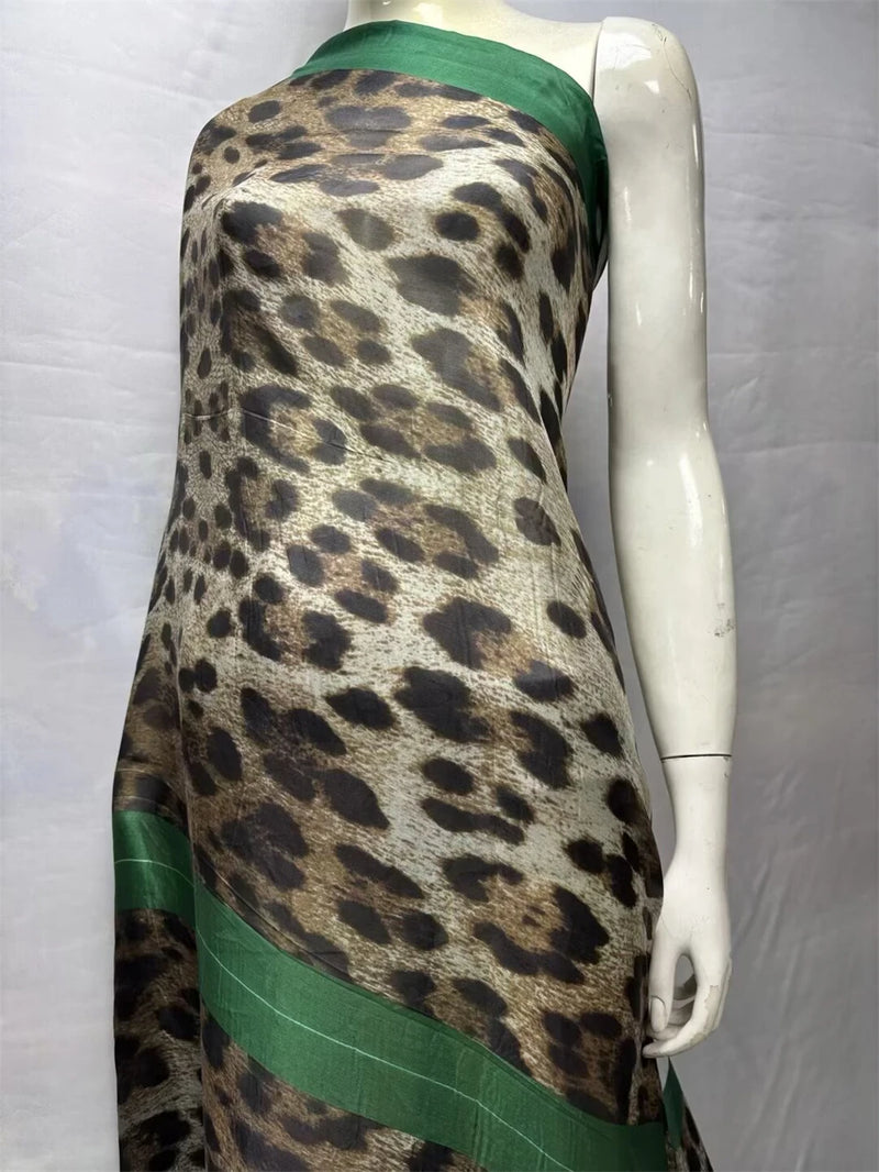 Silk Chiffon Fabric Soft Printed Tulle Lace For Sewing Dresses 3.5 Meters