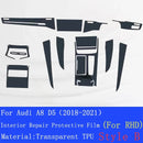 Audi A8 Center Console Protective Film Transparent TPU Scratch Guard