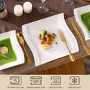 MALACASA Flora 18-Piece Porcelain Coffee Cup And Saucer Set White