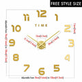 MCDFL Luxury 3D Wall Clock For Living Room Kitchen Bedroom Decor