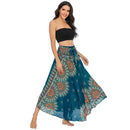 Boho Maxi Skirt Women Vintage Two Way Wear Beach Dress Skirt