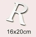 3D Silver English Letters Wall Stickers Acrylic Mirror Home Decor