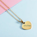 Women's Stainless Steel Heart Pendant Necklace Elegant Simple Chain Jewelry
