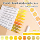 9pcs Acrylic Markers Set For Rock Painting Glass DIY Craft Supplies