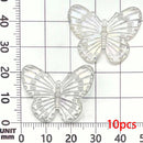 10pcs Colorful Butterfly Charms Acrylic Pendants For Jewelry Making
