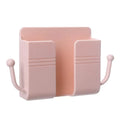 Punch Free Wall Shelf Organizer With Remote And Phone Holder Stand