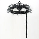Venetian Masquerade Mask With Holding Stick For Womens Party