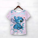 Girls Kawaii Stitch T-shirt Toddler Cartoon Short Sleeve Tee