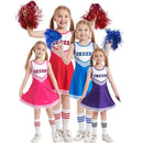 Cheerleading Dance Costume For Women Sleeveless Crop Top Pleated Skirt