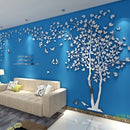 3D Mirror Tree Wall Sticker Acrylic Art Living Room Bedroom Decor