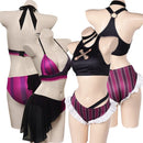 LOL Jinx Cosplay Swimsuit Summer Bikini Swimwear Skirt Costume