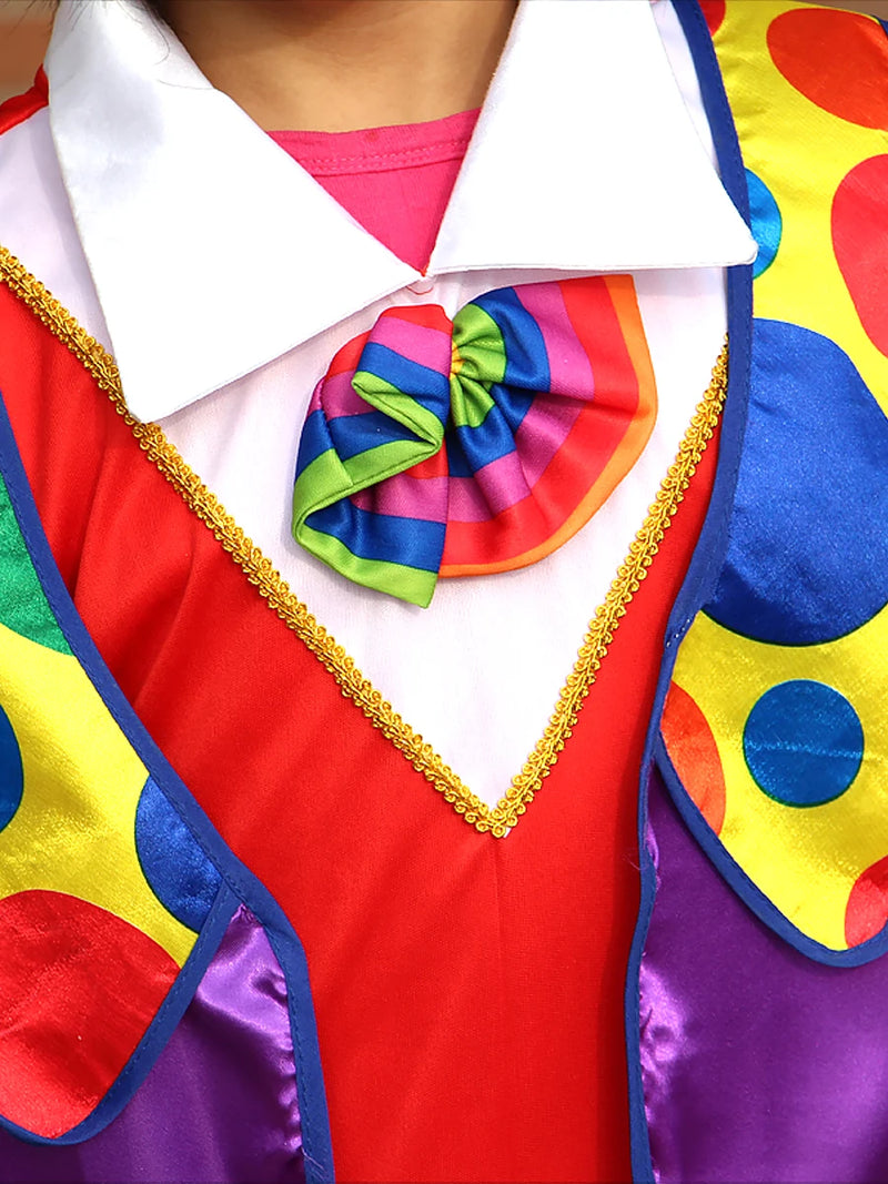 Halloween Boys Clown Costume Circus Performer Carnival Role Play Outfit