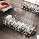 Transparent Plastic Cable Storage Box With Divided Grid Organizer