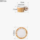 Creative Ceramic Mug Cookie Design Tea Coffee Cup Set