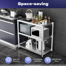 3-tier Stainless Steel Storage Rack Strong Load Capacity Organizer