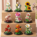 DIY Flower Arrangement Building Blocks Kit Tulip Rose Sunflower Plants