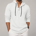 Men's Cotton Hoodie Long Sleeve Casual Oversized Loose Fit Shirt