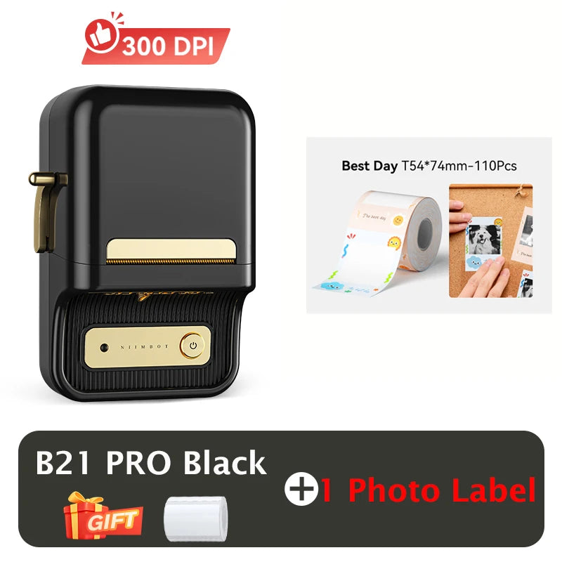 NiiMbot B21 PRO Bluetooth Thermal Label Printer Wireless Mini Barcode Maker