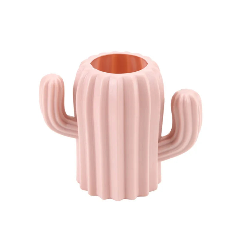 Creative Cactus Vase Plastic Desktop Organizer Pen Pencil Holder Container
