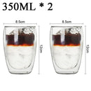 Double Wall Borosilicate Glass Mug Set Heat Resistant Tea Coffee Cups