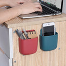 Wall Mounted Storage Box Organizer For Phone Remote Plug Holder Rack