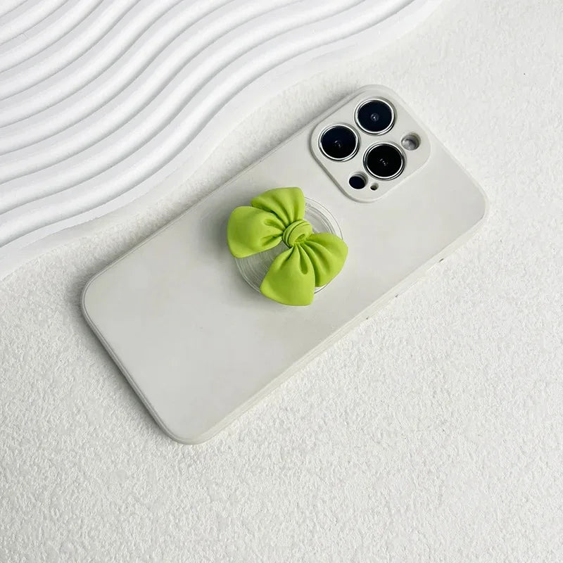 Korean Colorful Bowknot Phone Holder Griptok Finger Ring Support