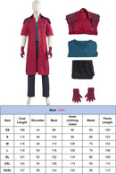 Dante Cosplay Costume DMC 5 Outfit Wig Coat Pants For Adults
