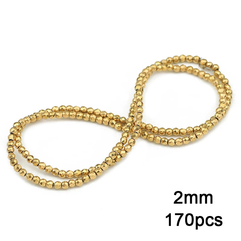 Gold Plated Hematite Beads Star Heart Shapes Loose Jewelry Beads