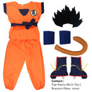 Goku Cosplay Costume Full Set Vest Belt Wristbands For Kids Adults