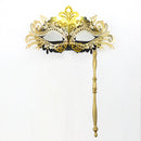 Venetian Masquerade Mask With Holding Stick For Womens Party