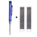 Carpenter Pencil Mechanical Woodworking 3 Colors Refill Sharpener