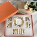 12pcs Espresso Cups Set Ceramic Coffee Tea Cups With Plates And Handles