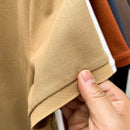 Men's Polo Shirt Cotton Casual Short Sleeve Solid Color Lapel Tee