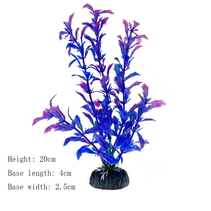 Artificial Aquarium Plants Green Plastic Underwater Fish Tank Decor