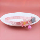 Pet Collar Pink Lace Bow Bell Adjustable Cat Dog Accessories
