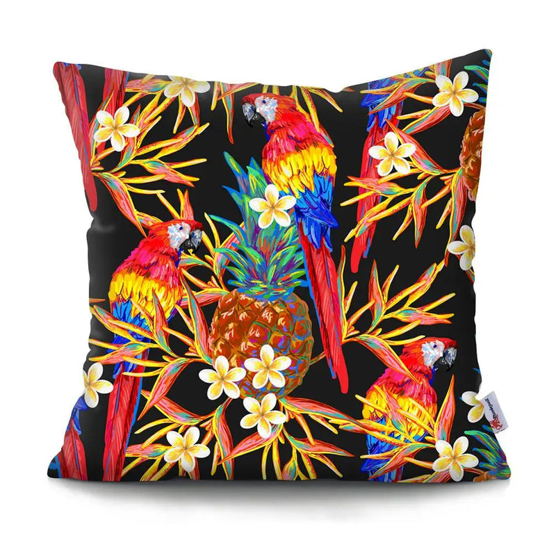 45x45CM Tropical Plant Parrot Sofa Cushion Cover Set Decorative