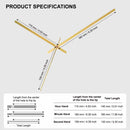 MCDFL Stylish Long Clock Hands Set Large Quartz Movement Arrows